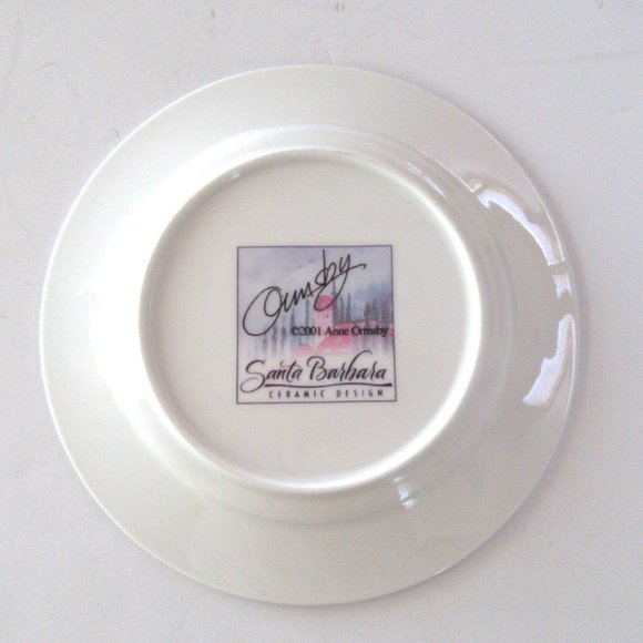 Anne Ormsby small appetizer cocktail plates - wine, grapes, flowers, windowsills - Picture 6 of 7